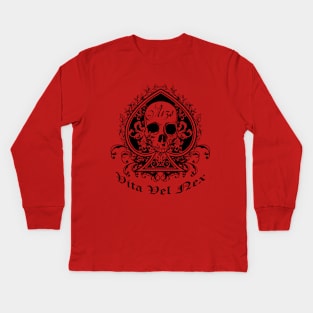 retro vintage life or death - such is life Kids Long Sleeve T-Shirt